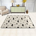 thumbnail image 2 of SKYSONIC Black White Cat Non-Slip Area Rug, Star Moon Pattern Floor Carpet Comfort Floor Mats Decor for Indoor Front Porch,Living Room, Bedroom,Kitchen,72"x48", 2 of 7