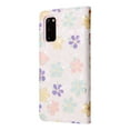 thumbnail image 2 of RFID Blocking Case For Samsung S20 Wallet Case for Women with Credit Card Holder, Cute Pattern Flower Designed Hand Strap Flip PU Leather Stand for Samsung Galaxy S20, Flowers Blossoming, 2 of 8