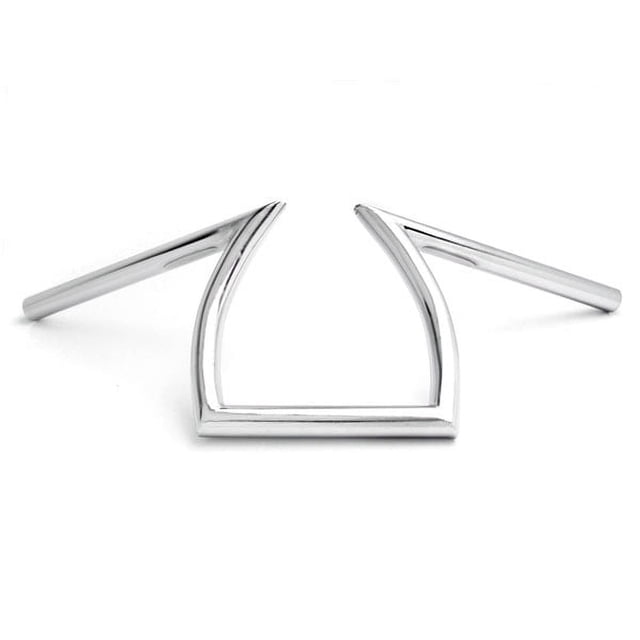Krator Motorcycle Handlebar 1" Chrome Z-Bars Cruiser Bike Compatible with Harley Davidson Road Glide Custom Ultra