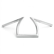 Krator Motorcycle Handlebar 1" Chrome Z-Bars Cruiser Bike Compatible with Honda VT Shadow Ace Classic 500 700 750 1100