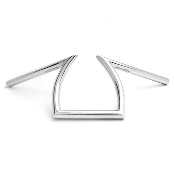 Krator Motorcycle Handlebar 1" Chrome Z-Bars Cruiser Bike Compatible with Harley Davidson Softail Springer Heritage Classic