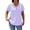 Light Purple, variant on Women's Summer Tops Textured V Neck Short Sleeve Blouse Breathable Solid Color Shirts Light Blue S