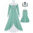 thumbnail image 3 of FeiKong Disfraz de princesa Peach, disfraz de Peach, Daisy, Rosalina para niñas, atuendo de cosplay con accesorios, 3 of 5
