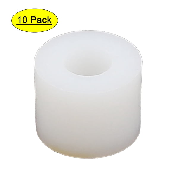 Uxcell Round Plastic Column Standoff Support Spacer Washer White 12x9mm 10pcs