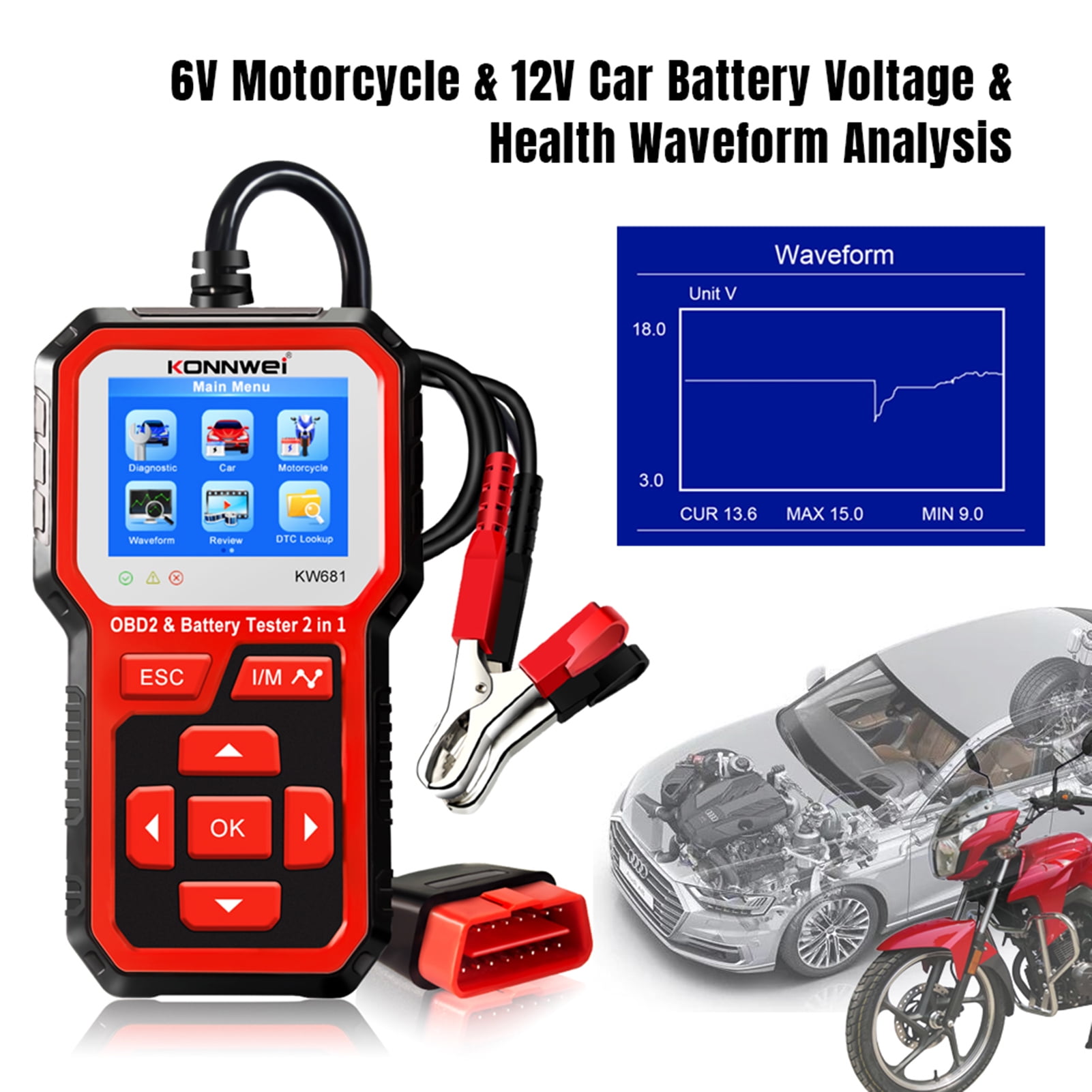 OBD2 Scanner  12V Battery Tester – Autogen