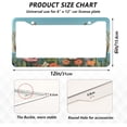 thumbnail image 4 of GZHJMY Colorful Flowers Butterfly License Plate Frames Set of 2, Universal Aluminum License Plate Holders 2 Holes Car Tag Frames Automotive Exterior Accessories with Screw Caps Decorative, 4 of 7