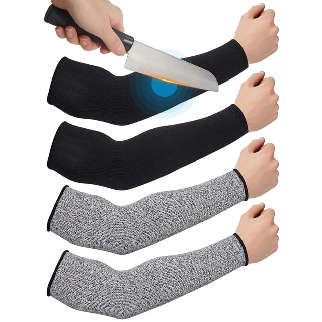 2 pares de protectores de brazos Geyoga con mangas resistentes a cortes
