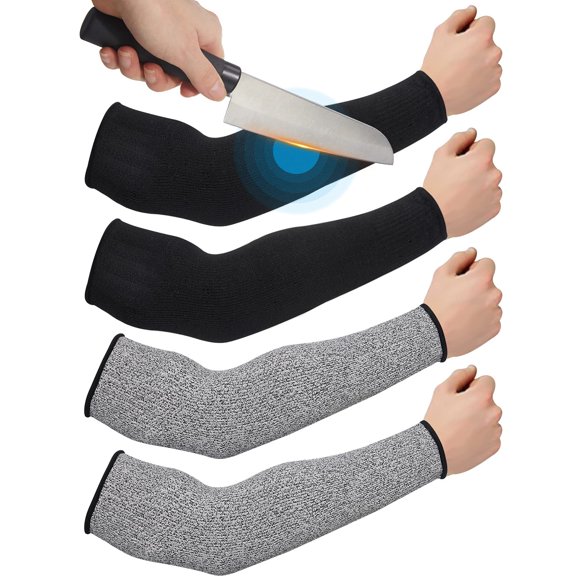 2 pares de protectores de brazos Geyoga con mangas resistentes a cortes