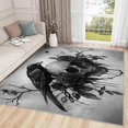 thumbnail image 1 of Gothic Rugs for Bedroom - Skull Rug, 3x5 Rug, Goth Crow Area Rug, Black Rose Floral Washable Non Slip Rugs, Gothic Skeleton Raven Carpet - Home Decor, Gothic Gifts for Women, 1 of 6
