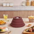 thumbnail image 4 of Foldable Silicone Microwave Splatter Cover with Magnet, Heat-Resistant Anti-Splash Lid for Food, Reusable Kitchen Guard for Plates and Bowls (Brown, 26.5*14*13Cm), 4 of 6