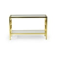 thumbnail image 4 of Steve Silver Olympia Glass Top Console Table, Gold Chrome, 4 of 4