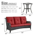 thumbnail image 5 of POCASSY 75" Wide Outdoor Patio Sofa with Cushions and Side Table, 5 of 5