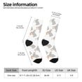 thumbnail image 2 of KLL Gray Rabbit Print Cool Socks Men's Women's Crew Socks Funny Crazy Novelty Stockings, 2 of 6