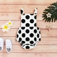 thumbnail image 3 of Newborn Baby Girl Clothes Baby Girl Romper Jumpsuit Sleeveless Polka Dots Suspender One Piece Romper Bodysuit Black 0-3 Months, 3 of 7