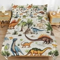 thumbnail image 2 of Dinosaur Bedding Sets Twin Duvet Cover 3 Piece Cute Bed Set for Boys Girls Kid, 2 of 6
