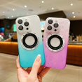 thumbnail image 6 of for iPhone 14 Pro Case Compatible with MagSafe, Cute Gradient Color Case for Women Girls Magnetic Case Soft TPU and PC Shockproof Back Slim Multicolor for iPhone 14 Pro - Blue, 6 of 11