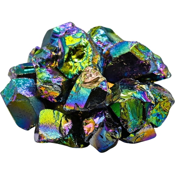 Titanium Aura Quartz Raw Crystals and Healing Stones (1 lb)