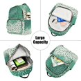 thumbnail image 5 of FORMRS Mini Backpack Purse for Women Quilted Travel Daypack Casual Shoulder Bag, Green and White Pattern, 5 of 7