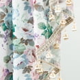 thumbnail image 7 of VOGOL Waterfall Valance 79"x43" Extra Wide Farmhouse Vintage Botanical Floral Sheer Voile Swag with Beaded Trim, 7 of 7