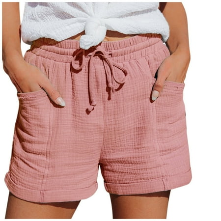 Kcodviy Womens Boy Shorts Underwear Women Workout Impact Shorts Women Straight Leg Casual High Waisted V Split Pants High Waist Sports Length Shorts For Women Loose Shorts Casual Fashion Biker Sh
