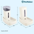 thumbnail image 6 of PETMAKER 2-Pack 3.8L/1G Automatic Pet Feeder and Water Dispenser (White), 6 of 8