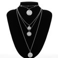 thumbnail image 5 of UDIYO Vintage Women Multi-layer Alloy Queen Head Pendant Chain Necklace Jewelry Gift, 5 of 7