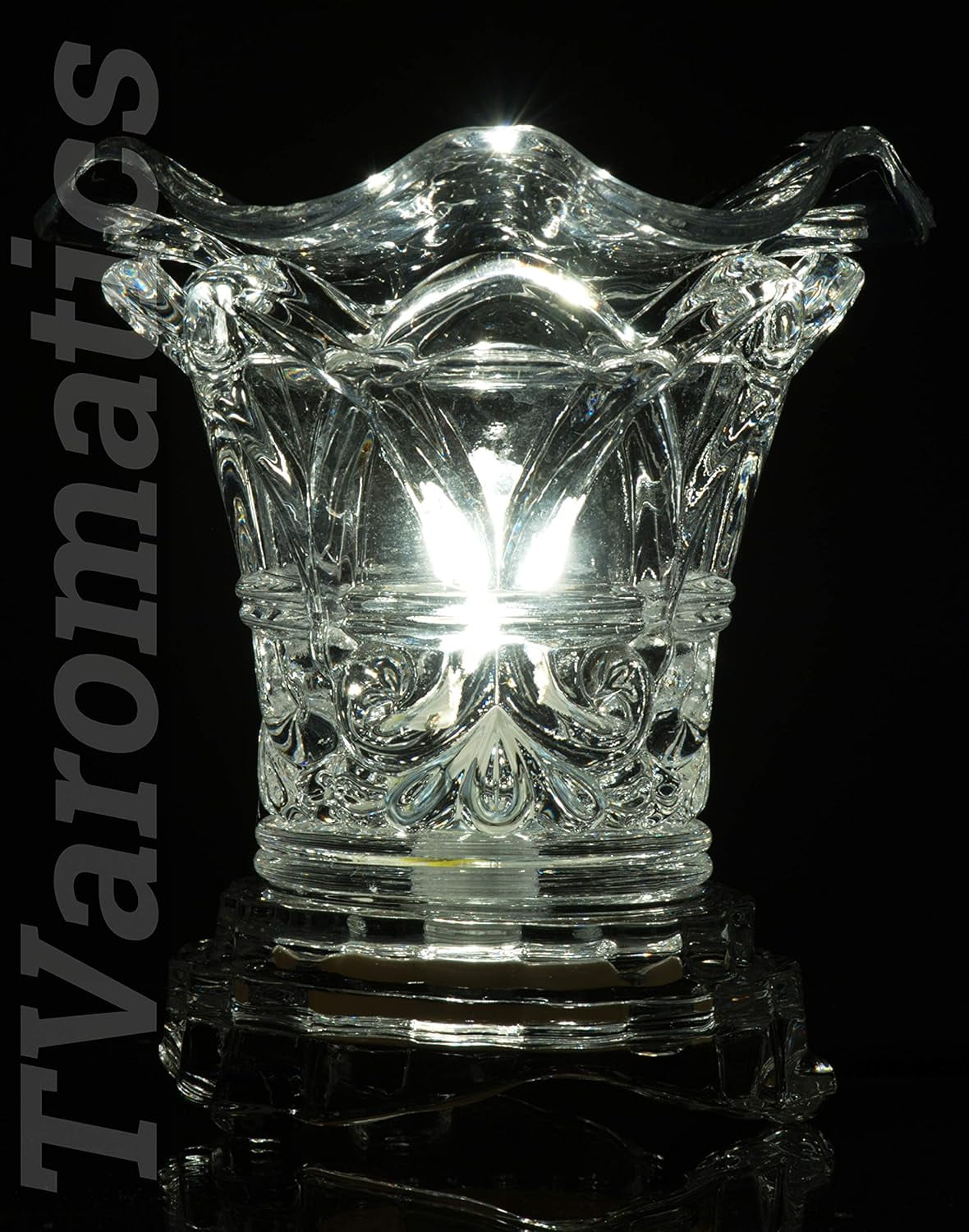 Clear Flared Glass Electric Aroma Lamp Oil and Wax Warmer