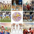 thumbnail image 3 of EONQY Cheerleading Pom Poms, 20 Pack Cheerleader Pom poms with Baton Handle, Cheering Squad Pompoms for School Dance Sports Team Spirit (Black), 3 of 5