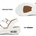 thumbnail image 3 of Bocca Women's Air Cushioned Support Sandals White Ankle Strap Walking Sandals 8M, 3 of 6