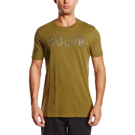 Poler Men's Tee-Furry Font | Moss, Small