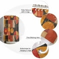 thumbnail image 6 of Red Orange Geometric Waterproof Fabric Shower Curtain, Vintage Oil Painting Abstract Art Shower Curtain for Bathroom Curtains Bathtubs Hotel Washable Shower Curtains with 12 Hooks Standard 66x72, 6 of 6