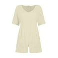 thumbnail image 6 of asjyhkr Wowomens Rompers Short for Summer Jumpsuits with Pockets Lightweight Breathable Casual Beach Vacation Shorts, 6 of 8