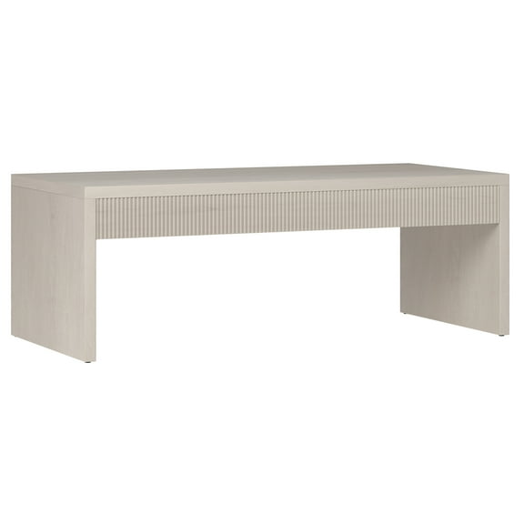Evelyn&Zoe Storage Medium Density Fiberboard Coffee Table, Alder White