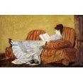thumbnail image 2 of Cassatt, Mary 24x17 Gold Ornate Wood Framed with Double Matting Museum Art Print Titled - Young Lady Reading, 2 of 4