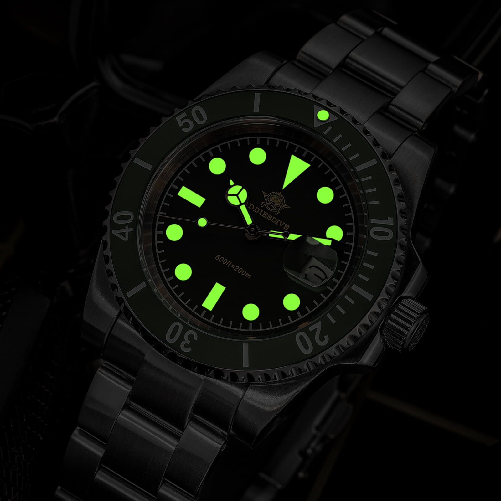 ADDIESDIVE Quartz Watch for Men 200M Waterproof Dive Watch with Japanese Movement 316L Stainless Steel & Ceramic Bezel Super Luminous Men's Watches