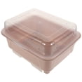 thumbnail image 1 of KAKOWELY Dish Rack With Dust Proof Feature Pink Plastic 1Set For Kitchen Accessories, 1 of 8