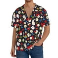 thumbnail image 3 of Xecao offers the Rose Rabbit for Men's Casual Short-sleeved Shirt, a button-up collared shirt with a pocket, perfect for beach vacations and yacht travel in the 4X-Large size., 3 of 7