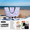 thumbnail image 5 of Wukai Rainbow Scales Print Zipper Bag,large Beach Tote Bag,Waterproof Sandproof Bag,Grocery and Picnic Tote Travel Bag, 5 of 5