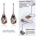 thumbnail image 3 of Pendientes de magnetoterapia linfática de piedra de cuarzo, pendientes de piedra de cuarzo, 3 of 5