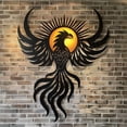 thumbnail image 4 of Phoenix Design Metal Wall Sculpture Sun Style Decorative Wall Art, 4 of 7