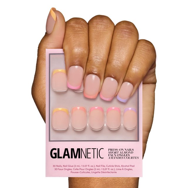 Set de uñas Glamnetic Macarons Short Squoval 30 de Press On Nails