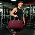 thumbnail image 4 of CSStudio Lightweight Foldable Gym Duffle Bag with Separate Shoe Compartment Water Bottle Pocket Detachable Strap for Travel Sports Weekend Trip, 4 of 7