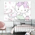 thumbnail image 1 of Kawaii Sanrio Hello Kitty, Cinnamoroll, My Melody, Kuromi, Fondo de tela para dormitorio, tapiz de cabecera, bonito para decorar la pared, 1 of 4