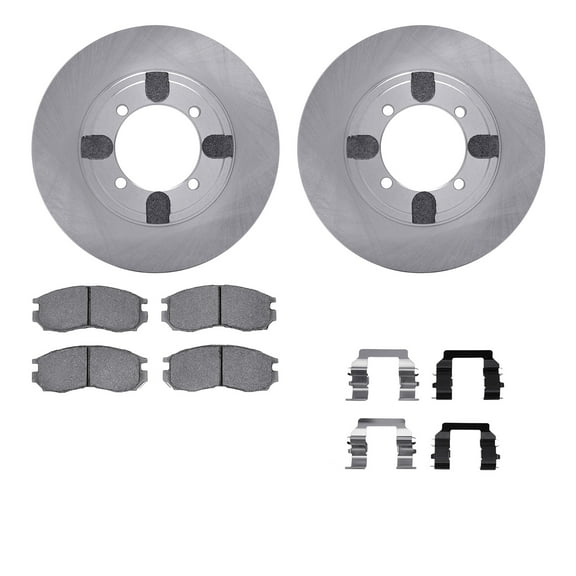 Dynamic Friction Company Front Brake Rotors with 5000 Advanced Brake Pads includes Hardware 6512-72125