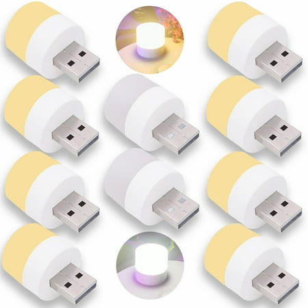 

USB Portable LED Night Light Lamp Mini Tiny Round Laptop Mobile Power Lights