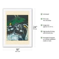 thumbnail image 2 of The Green Night - Vintage Abstract Art by Marc Chagall c.1952 - Japanese Unryu Rice Paper Art Print (Unframed) 18 x 24 in, 2 of 4