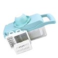 thumbnail image 2 of Vegetable Slicer Set Kitchen Fruit Grater Set Stainless Steel Plastic Shredder Chopper Kit  Gray, 2 of 9