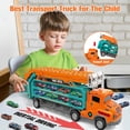 thumbnail image 2 of Carrier Truck Toys BainGesk con 6 coches de juguete de metal fundido a presión, 2 of 7