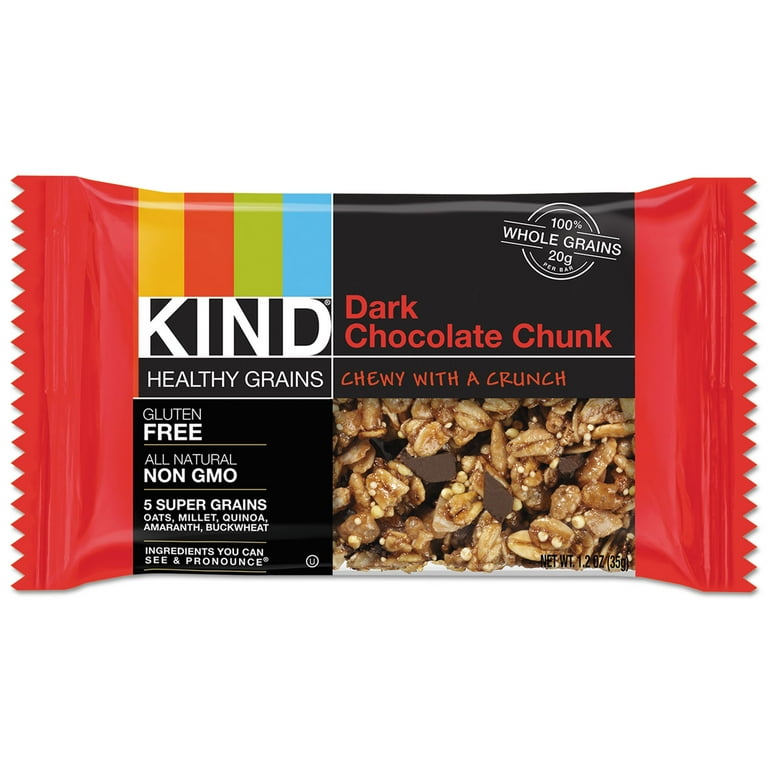 Healthy Grains Bar, Dark Chocolate Chunk, 1.2 oz, 12/Box Healthy Grains Bar, Dark Chocolate Chunk, 1.2 oz, 12/Box