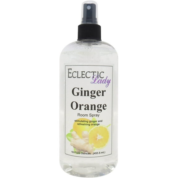 Ginger Orange Room Spray by Eclectic Lady, 16 Ounces, Fragrant Aromatic Room Mist For Home, Room, Office